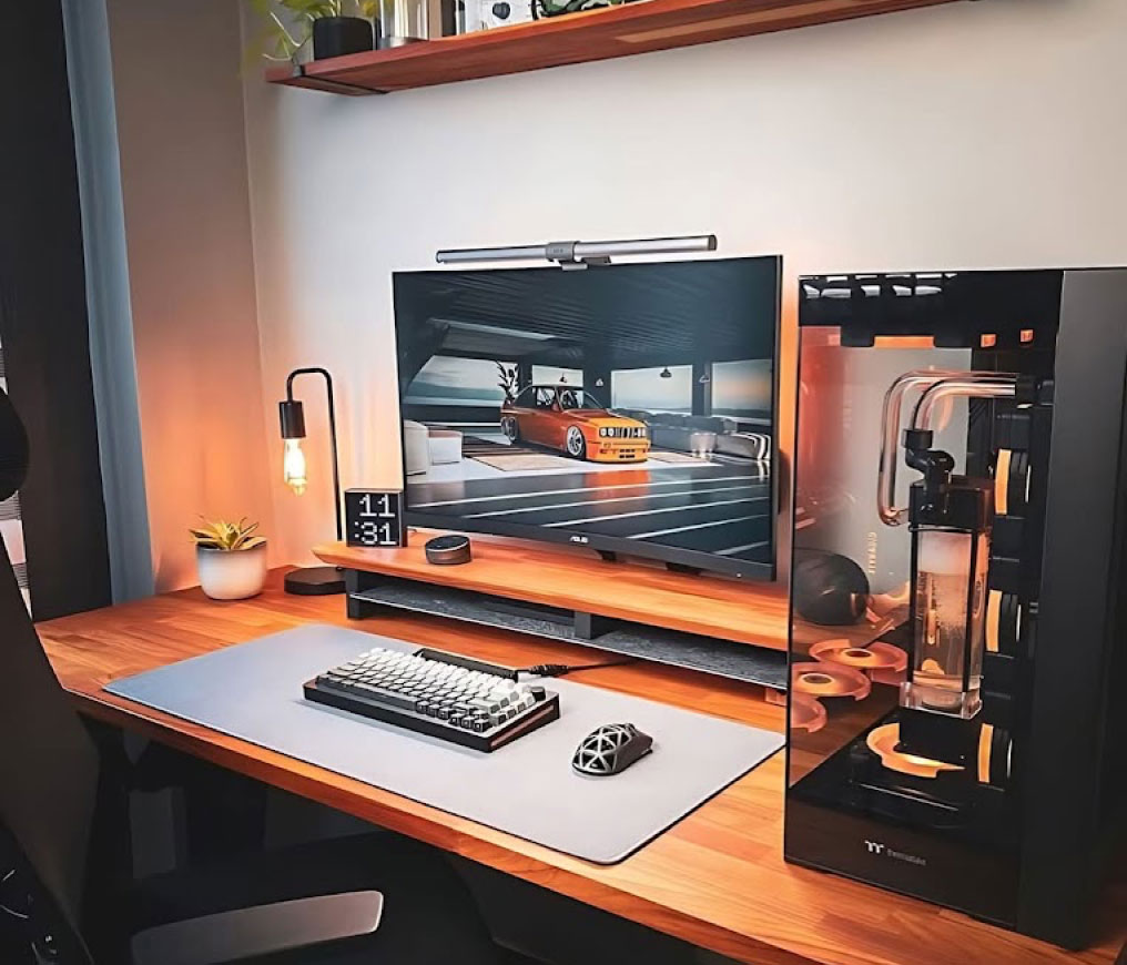 custom computer desk setups